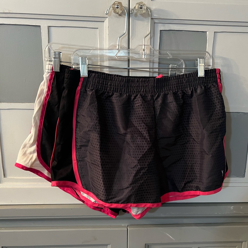 FOUR pair Stylish Women's Black & Pink & White Athletic Shorts